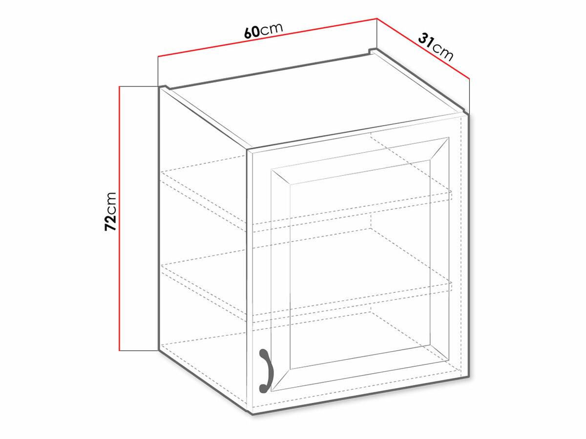 Moduļu piekarams skapis Retro Grey 135