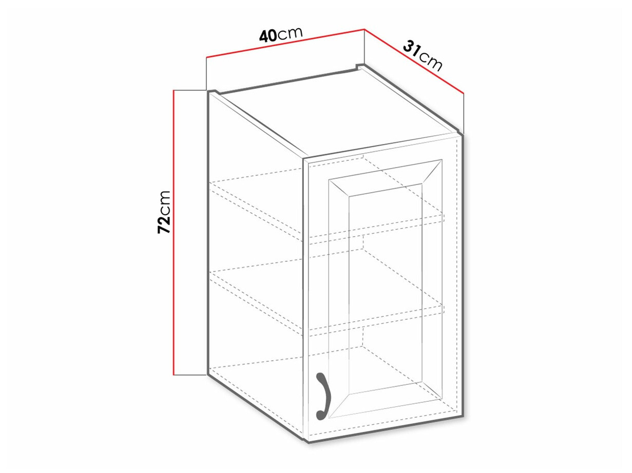 Moduļu piekarams skapis Retro White 126