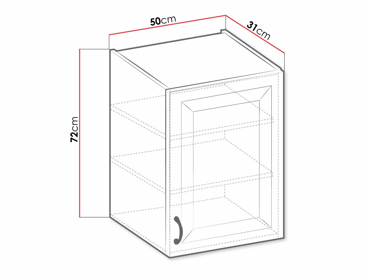 Moduļu piekarams skapis Retro White 132