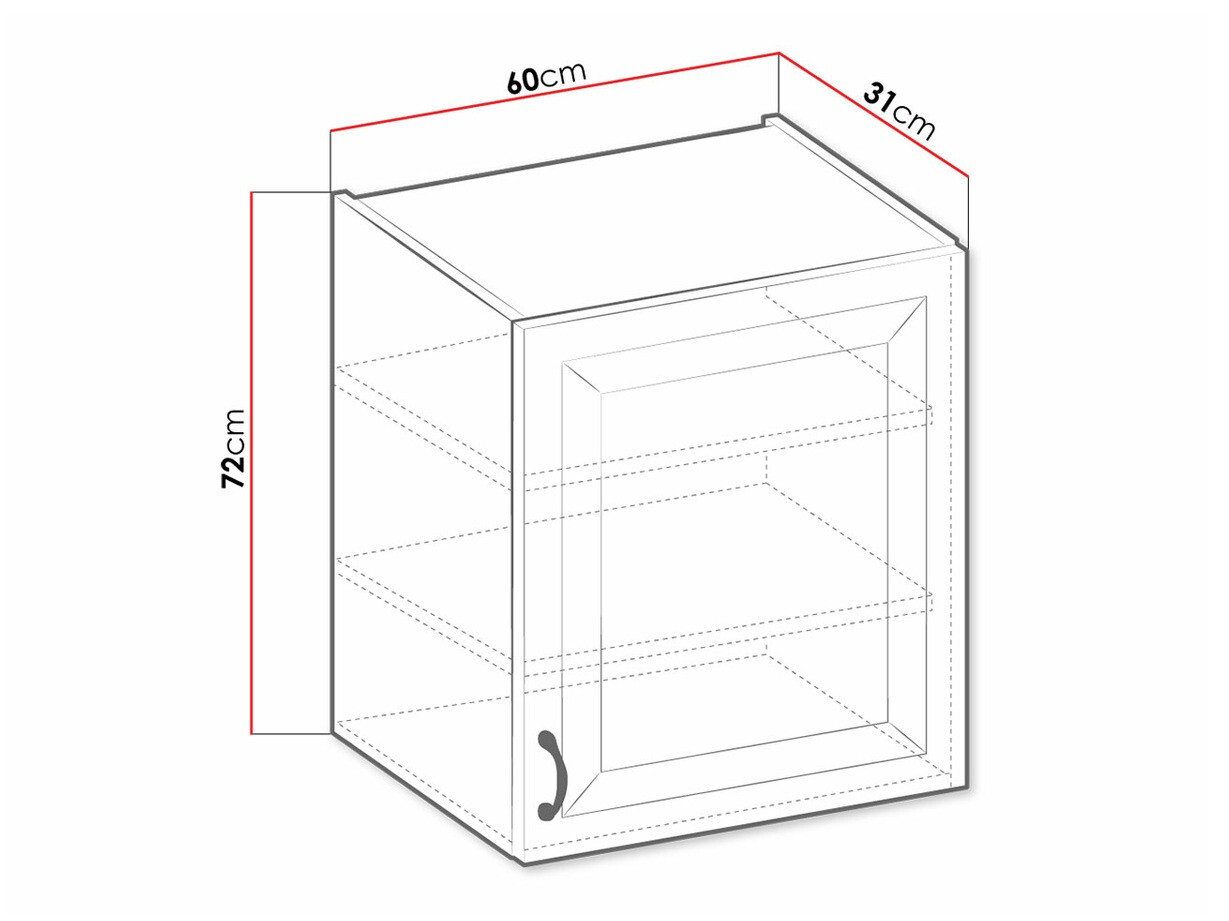 Moduļu piekarams skapis Retro White 135