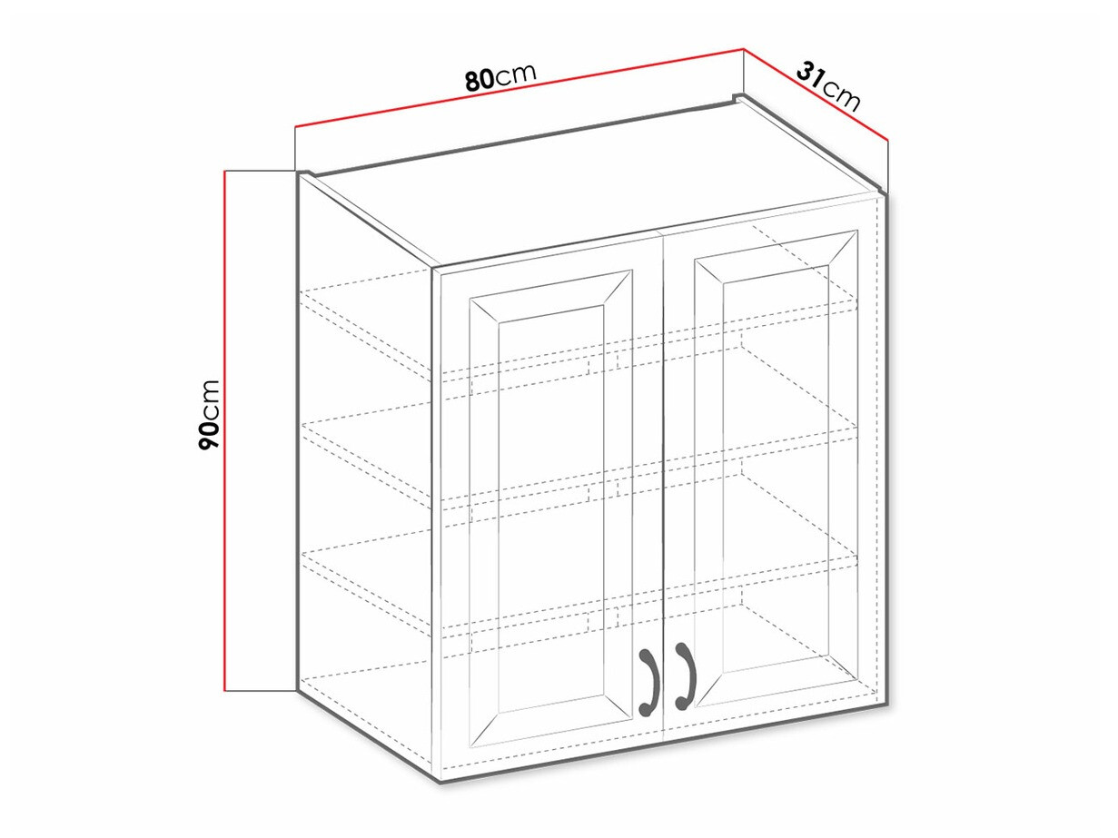 Модульный настенный шкафчик Retro Grey 140