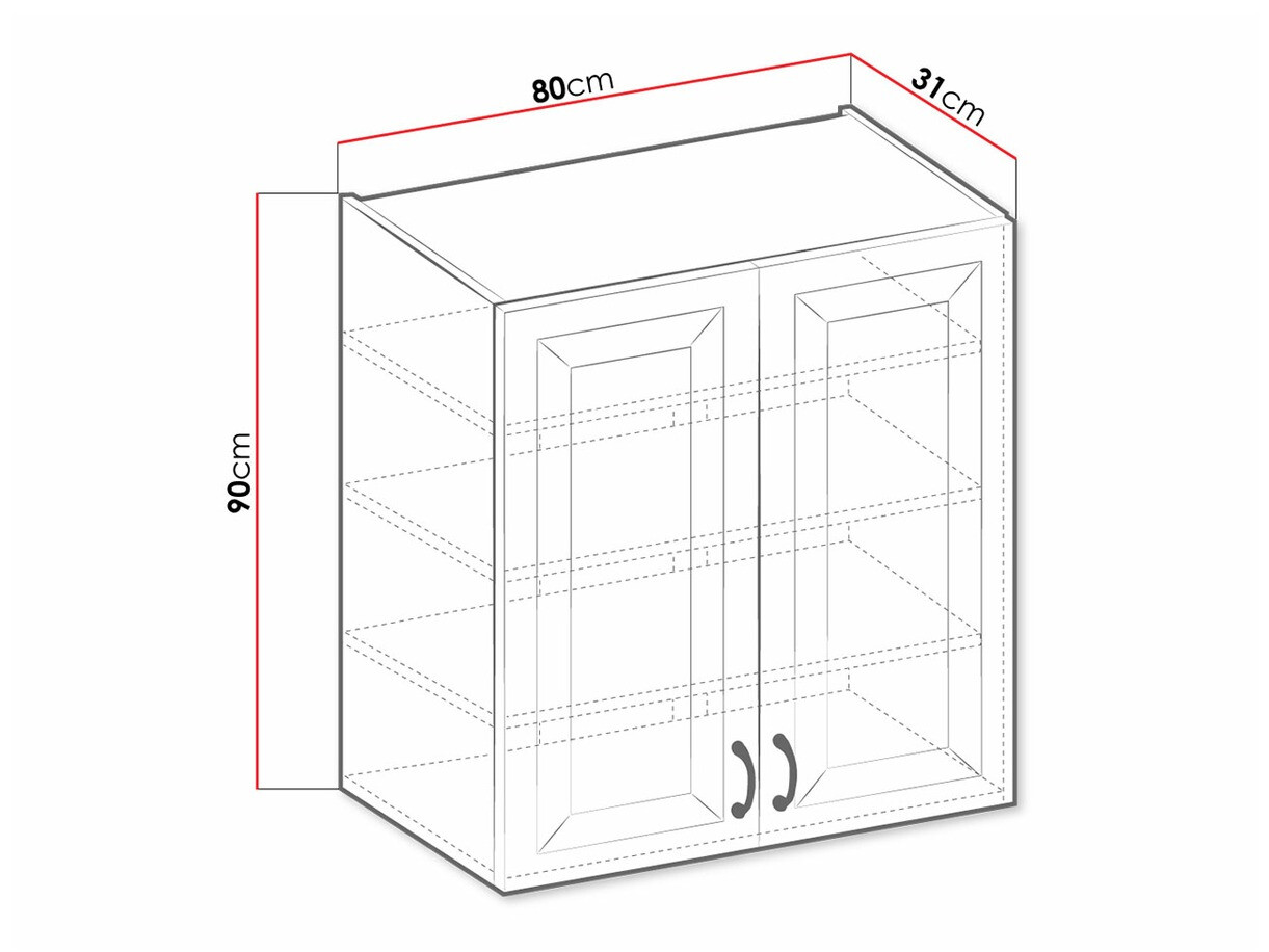Модульный настенный шкафчик Retro White 140