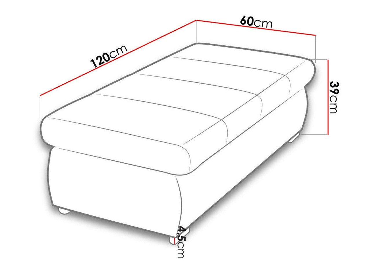Мягкая скамья Comfivo 123 (Magic Velvet 2201 + Matana 17)