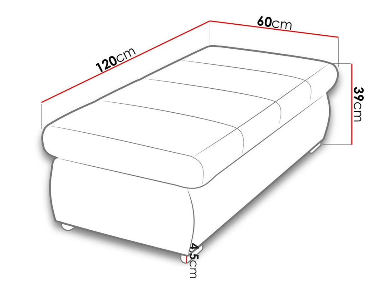 Мягкая скамья Comfivo 123 (Uttario Velvet 2956 + Uttario Velvet 2955)