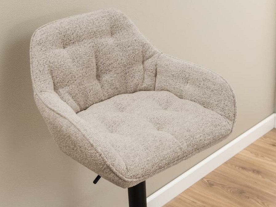 Низкий барный стул Norsica 650 (Чёрный + Бежевый)