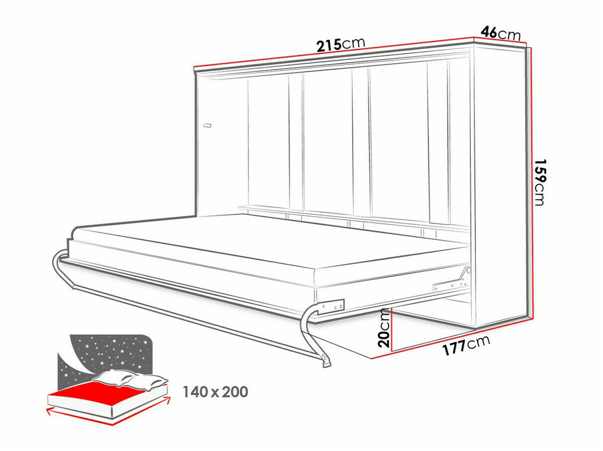 Sienas gulta Concept Pro Lenart IV (Balts)