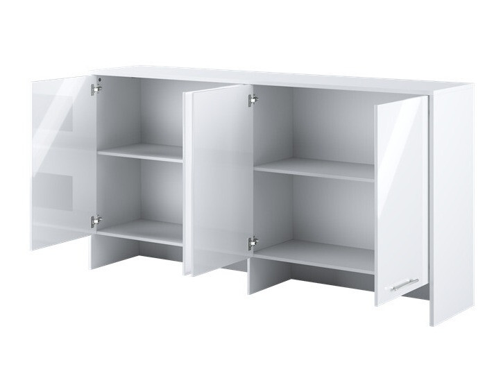 Skapis Concept Pro Lenart II (Balts + Glancēts balts)