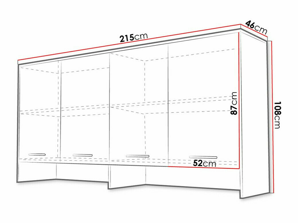 Skapis Concept Pro Lenart Levfere 114 (Balts)