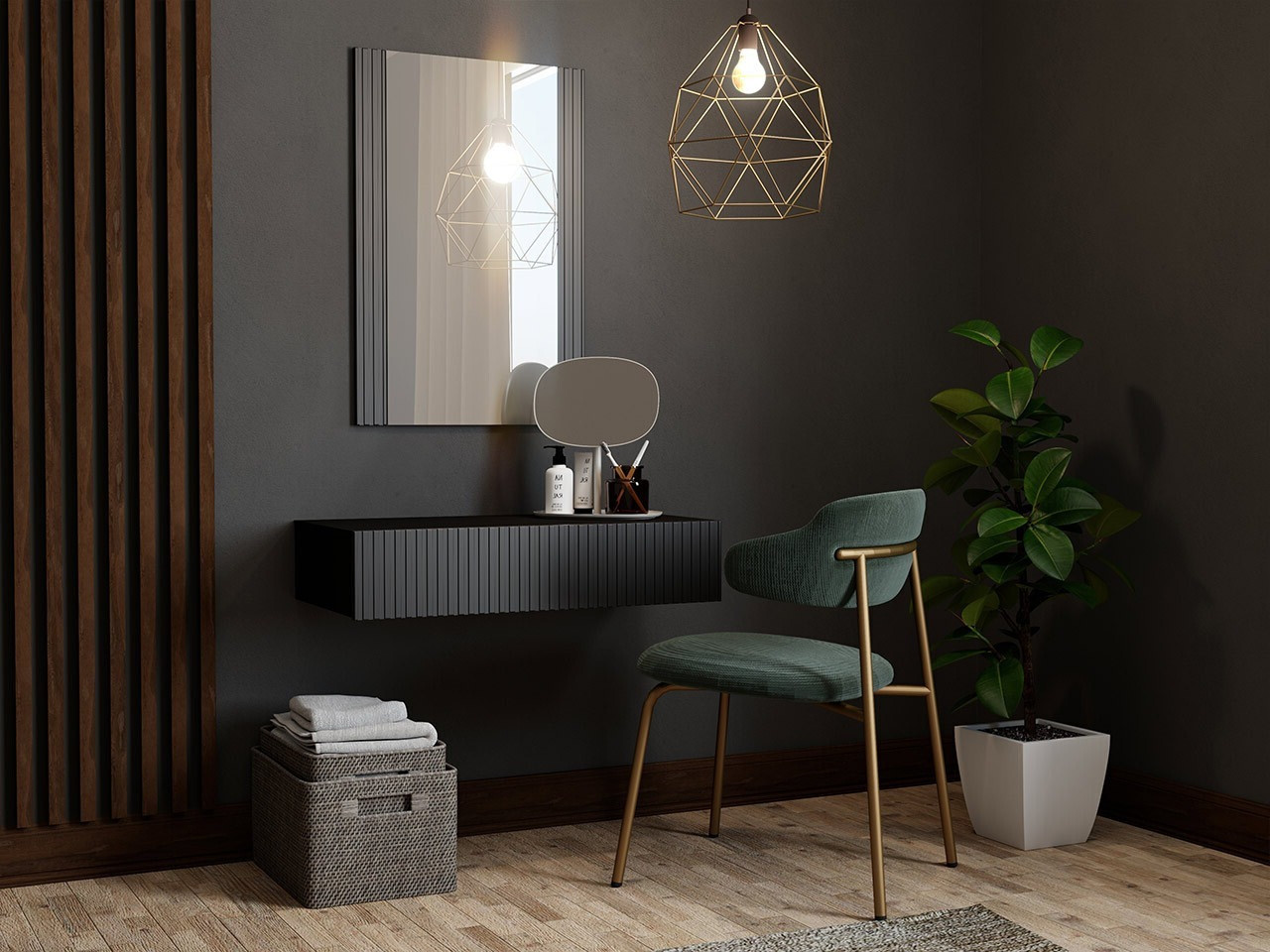 Grima galds Levmari 111 (Melns)