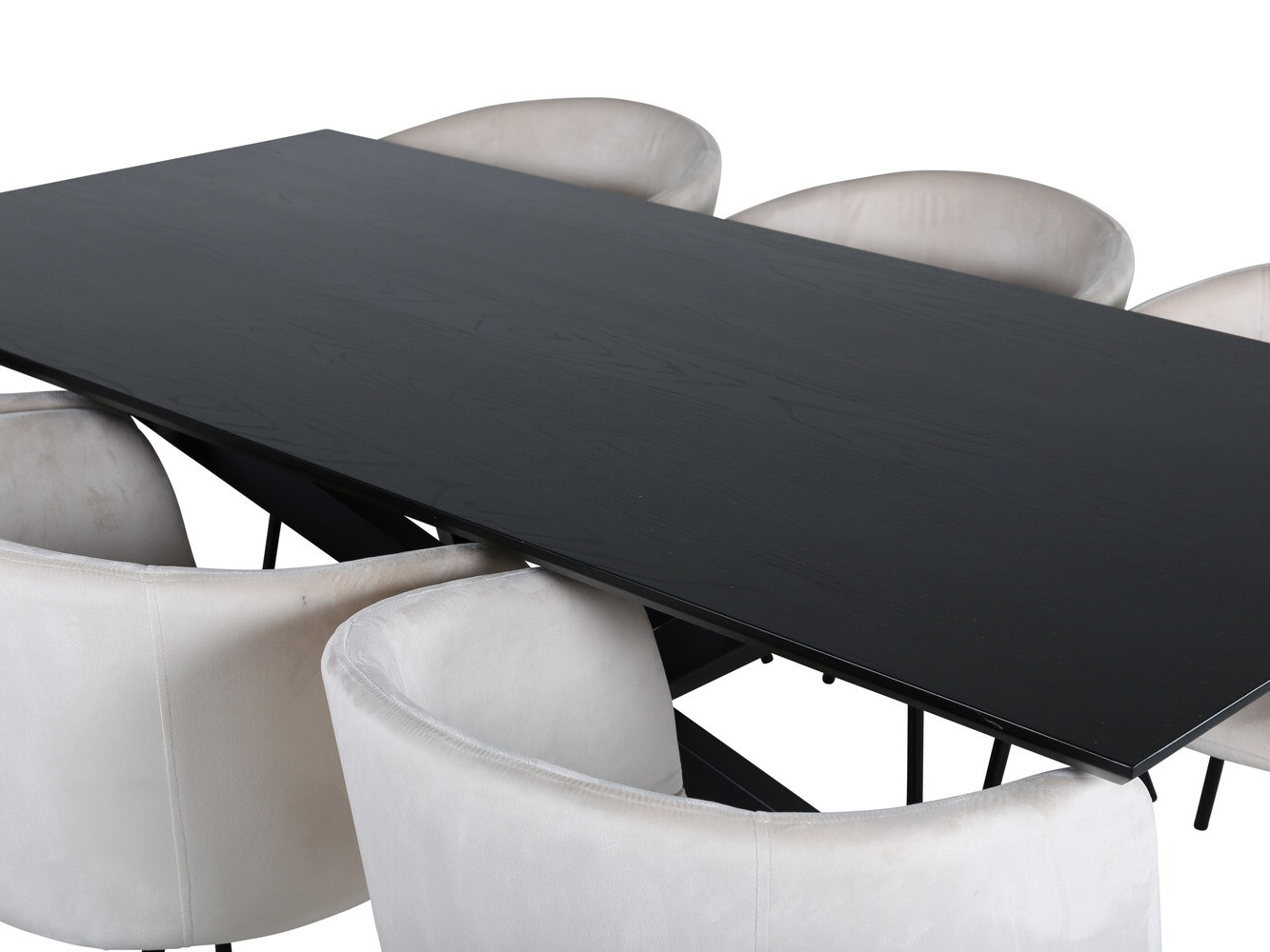 Ēdamistabas komplekts Dallas 2691 (Krēms + Melns)