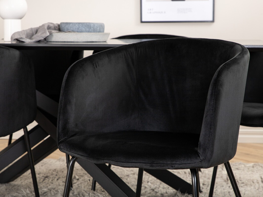 Ēdamistabas komplekts Dallas 2691 (Melns)