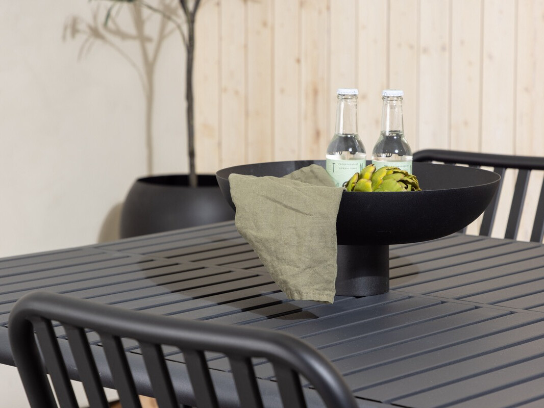 Galds un krēslu komplekts Dallas 3541 (Melns)