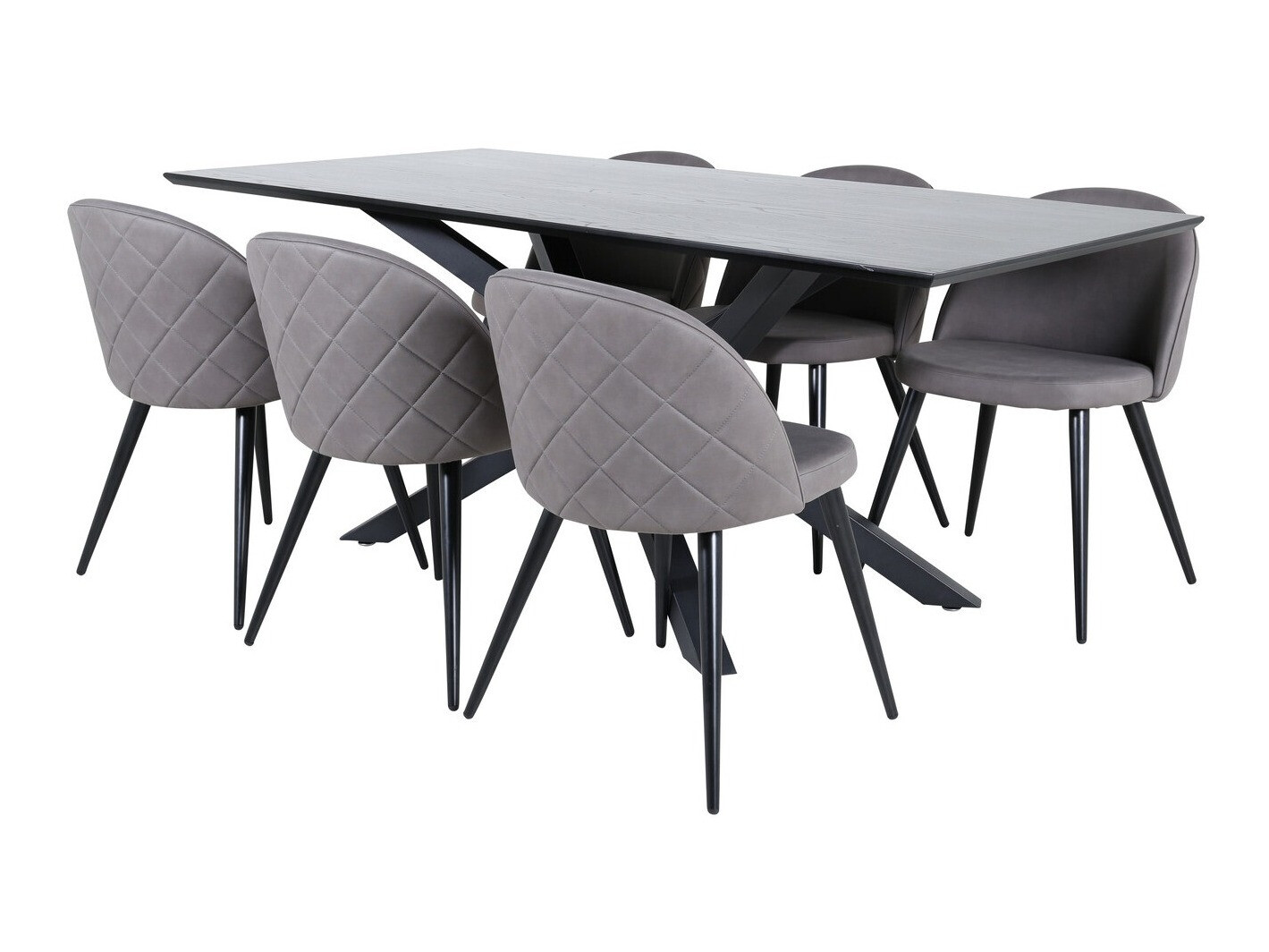 Обеденный гарнитур Dallas 2693 (Серый + Чёрный)