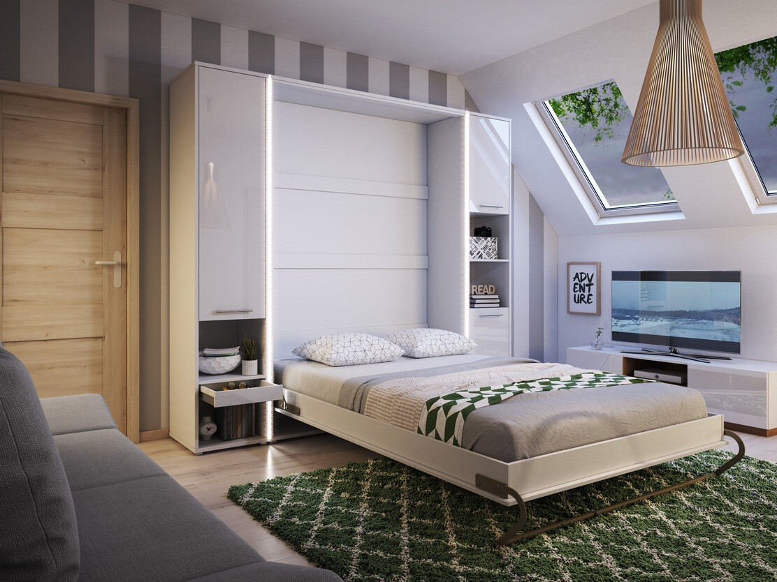 Plaukts Concept Pro Lenart Levfere 110 (Balts + Glancēts balts)