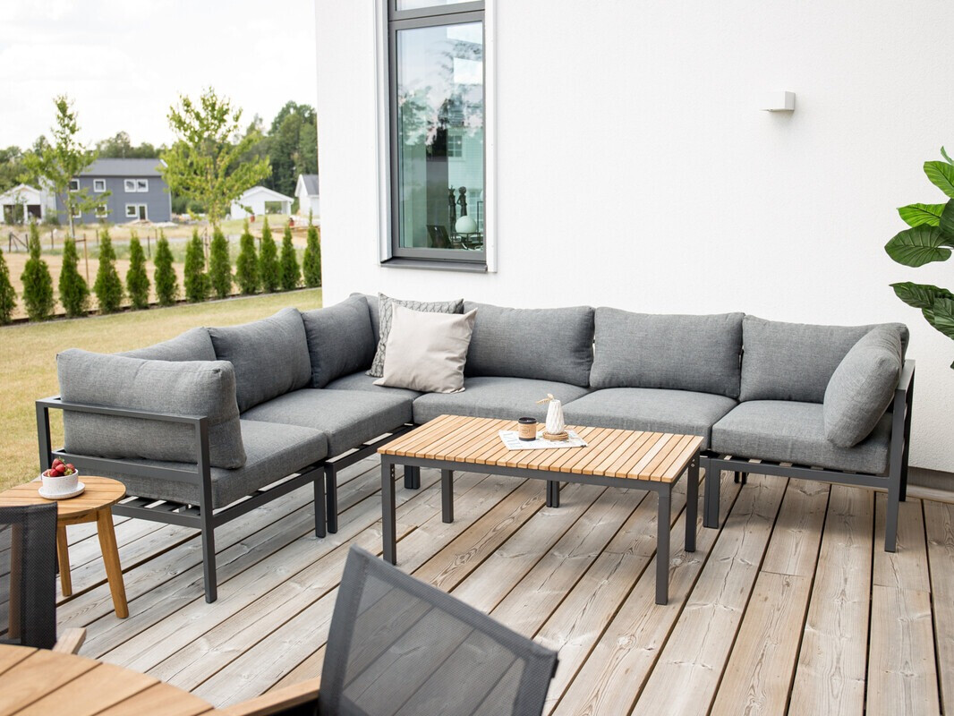 Садовый столик Dallas 775 (Чёрный + Тик)