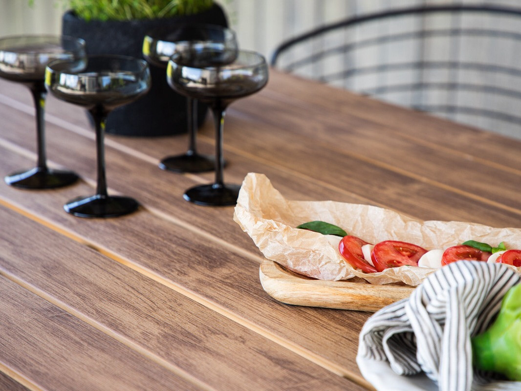 Dārza galds Dallas 3890 (Melns + Brūns)