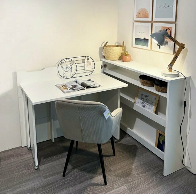 Stūra rakstāmgalds Concept Pro Lenart Levfere 101 (Balts + Glancēts balts)