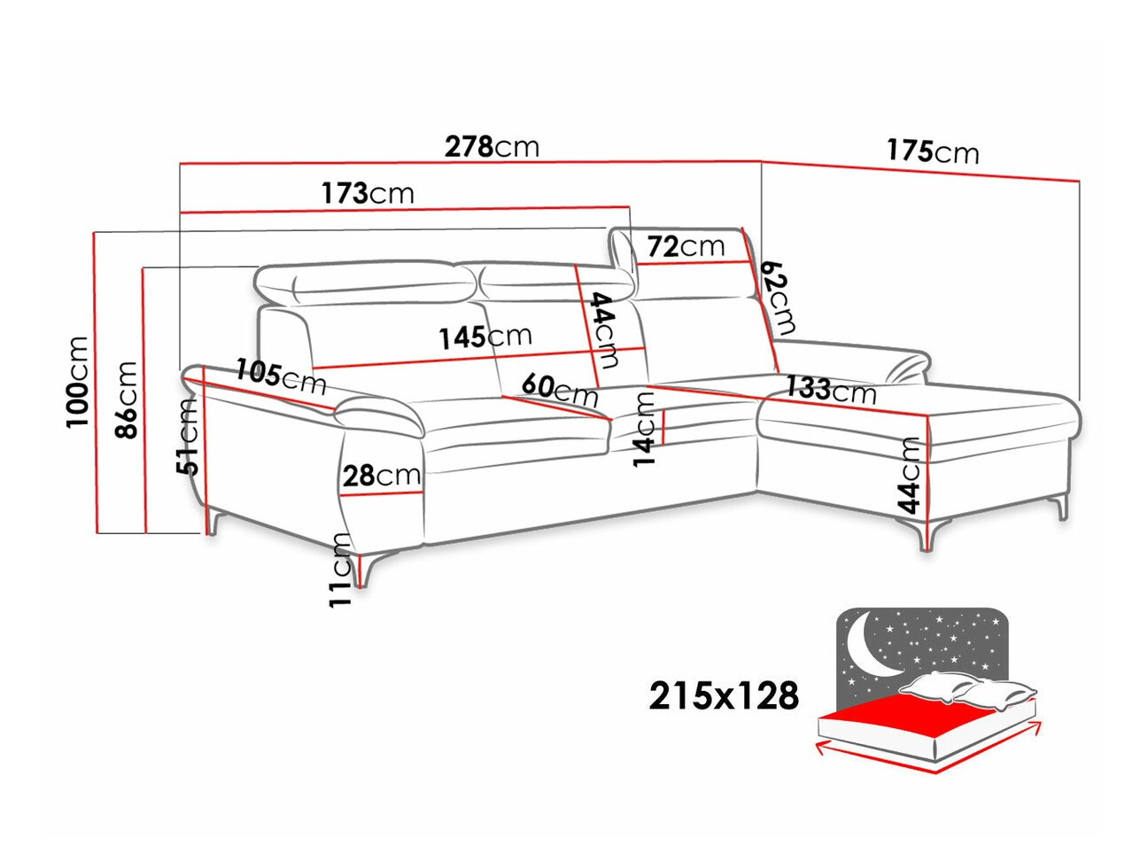 Угловой диван Temple 117