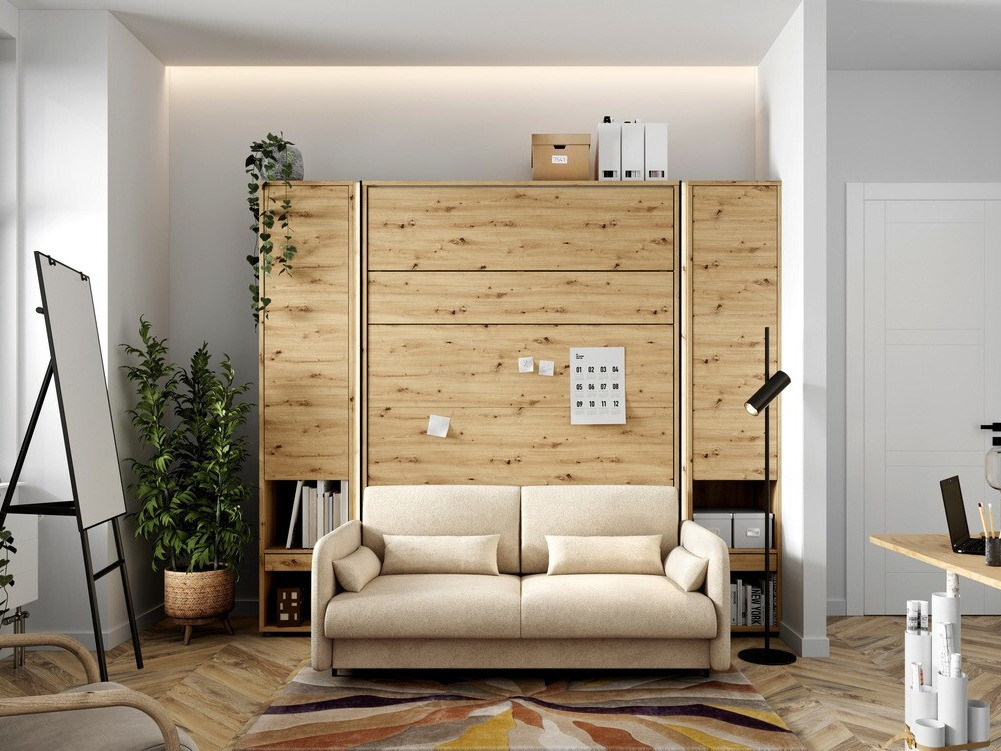 Mēbeļu komplekts Concept Pro Lenart VI (Artisan ozols + Bēšs)