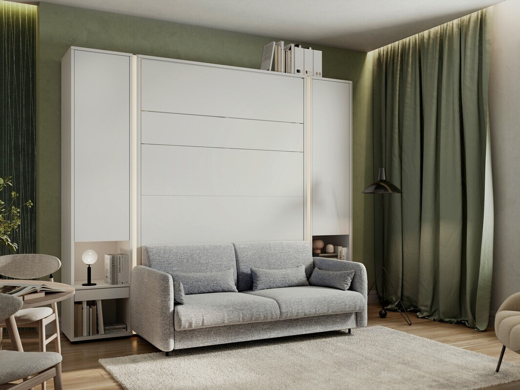 Mēbeļu komplekts Concept Pro Lenart VI (Balts + Pelēks)