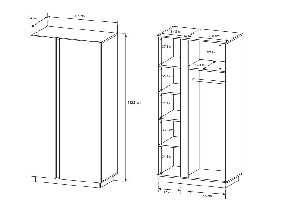 Skapis Novbela 100 (Balts + Glancēts balts + Grandson ozols)