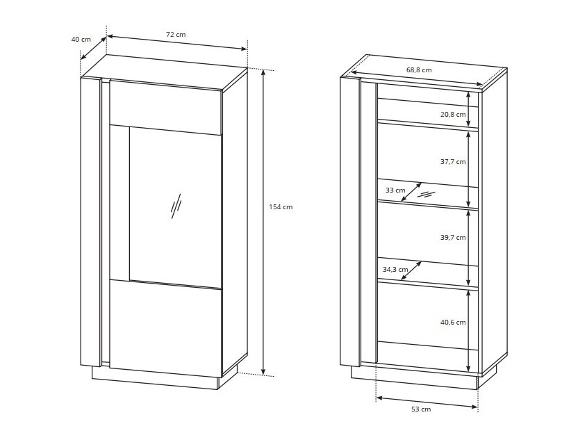 Стеллаж Novbela 102 (Белый + Глянцевый белый + Внук дуб)