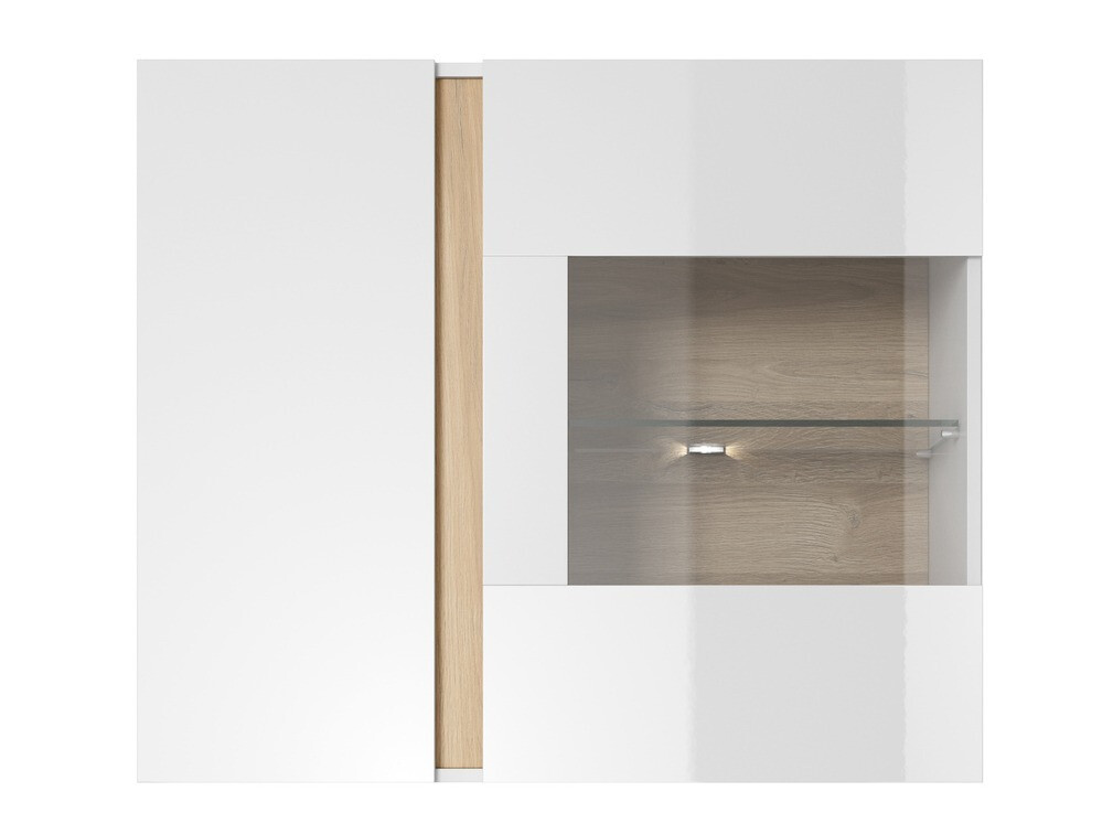 Piekarams plaukts Novbela 112 (Balts + Glancēts balts + Grandson ozols)