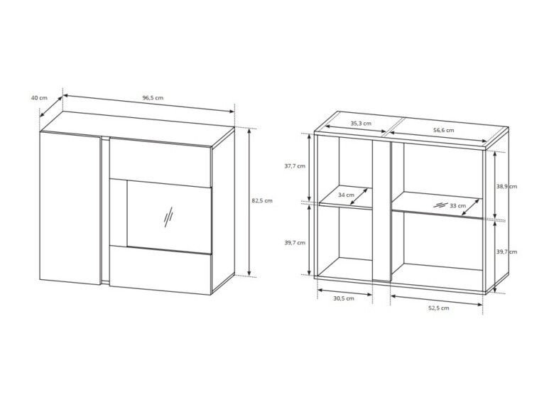Piekarams plaukts Novbela 112 (Balts + Glancēts balts + Grandson ozols)