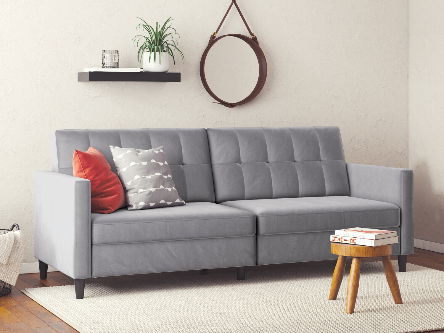 Dīvāns gulta Tulsa 534 (Gaiši pelēks)