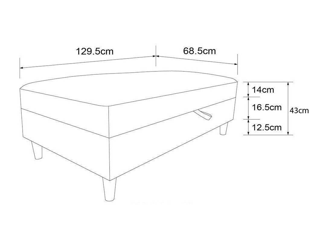 Mīkstais sols Tulsa 536 (Gaiši pelēks)