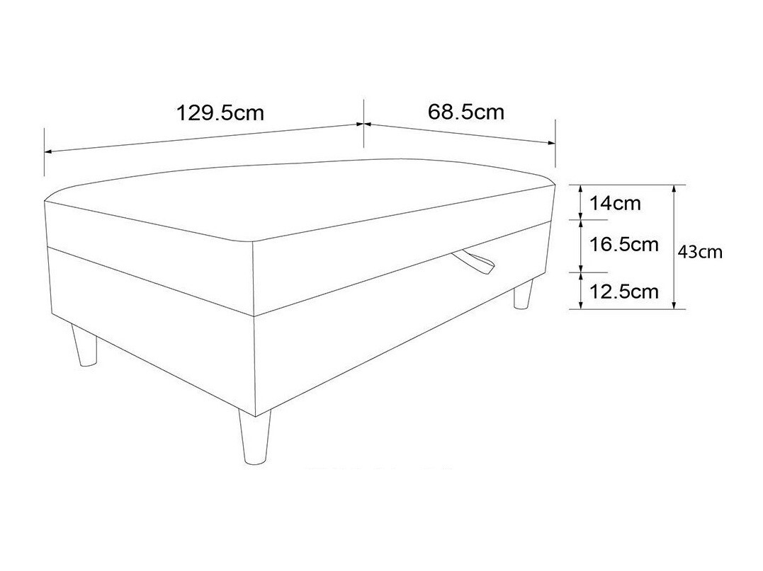 Mīkstais sols Tulsa 536 (Pelēks)