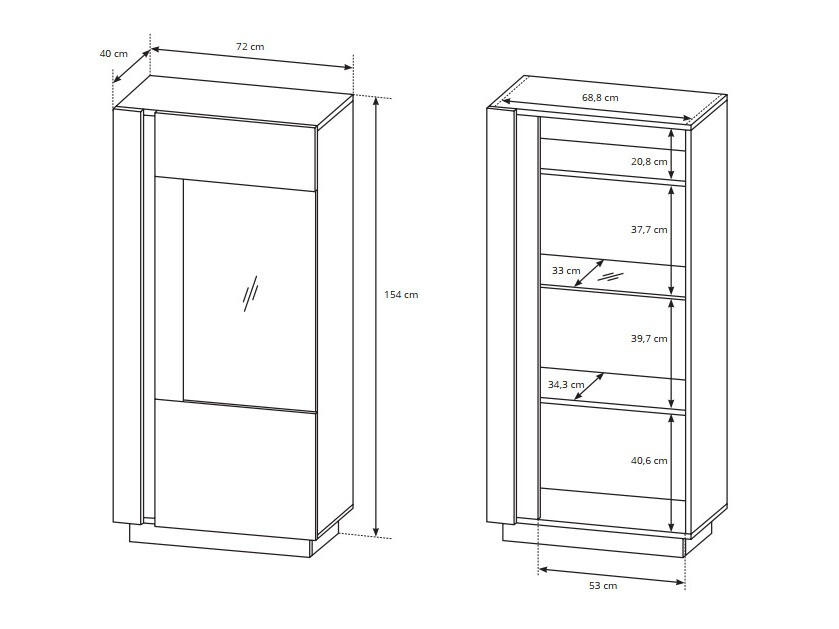 Набор для гостиной Novbela 113 (Белый + Глянцевый белый + Внук дуб)