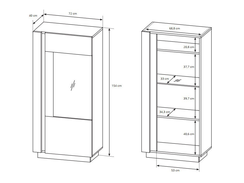 Набор для гостиной Novbela 113 (Белый + Глянцевый белый + Внук дуб)