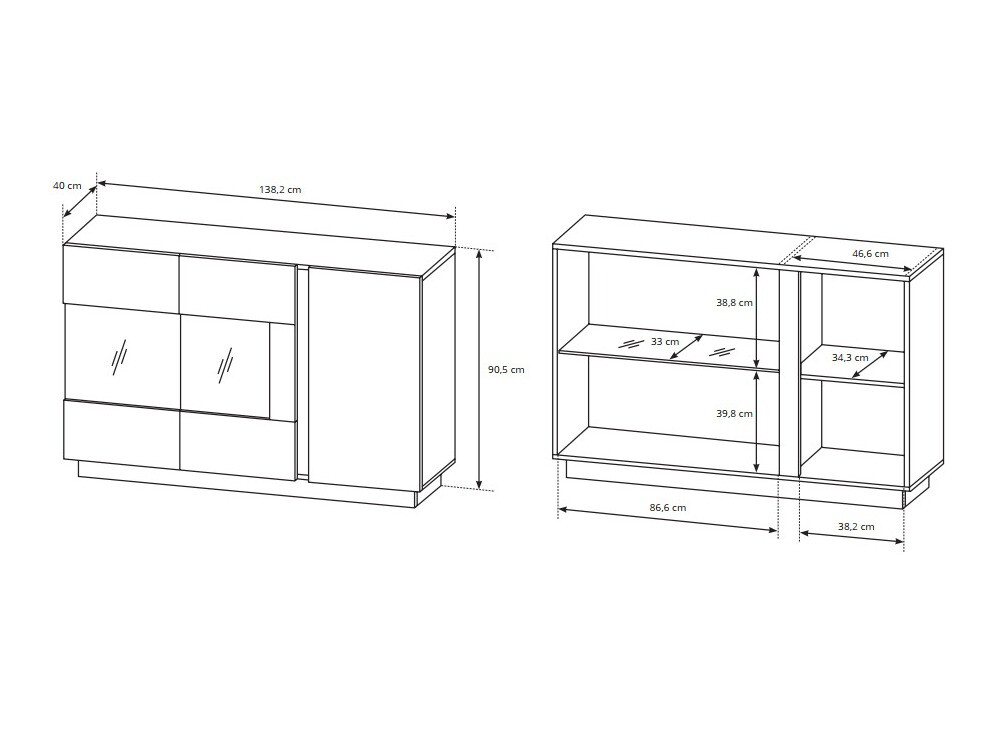 Набор для гостиной Novbela 114 (Белый + Глянцевый белый + Внук дуб)