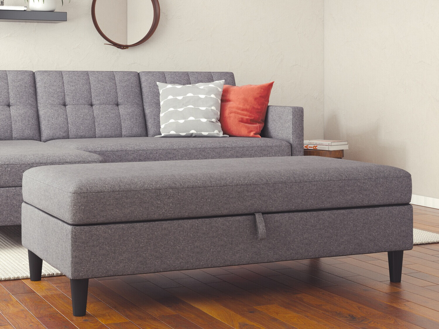 Мягкая скамья Tulsa 537 (Светло-серый)