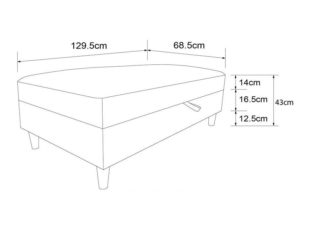 Мягкая скамья Tulsa 537 (Темно-желтый)