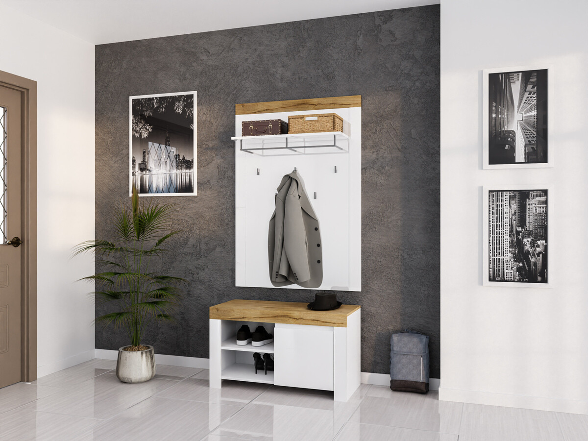 Priekšnama komplekts Sonsoru 140 (Balts + Glancēts balts + Votan ozols)