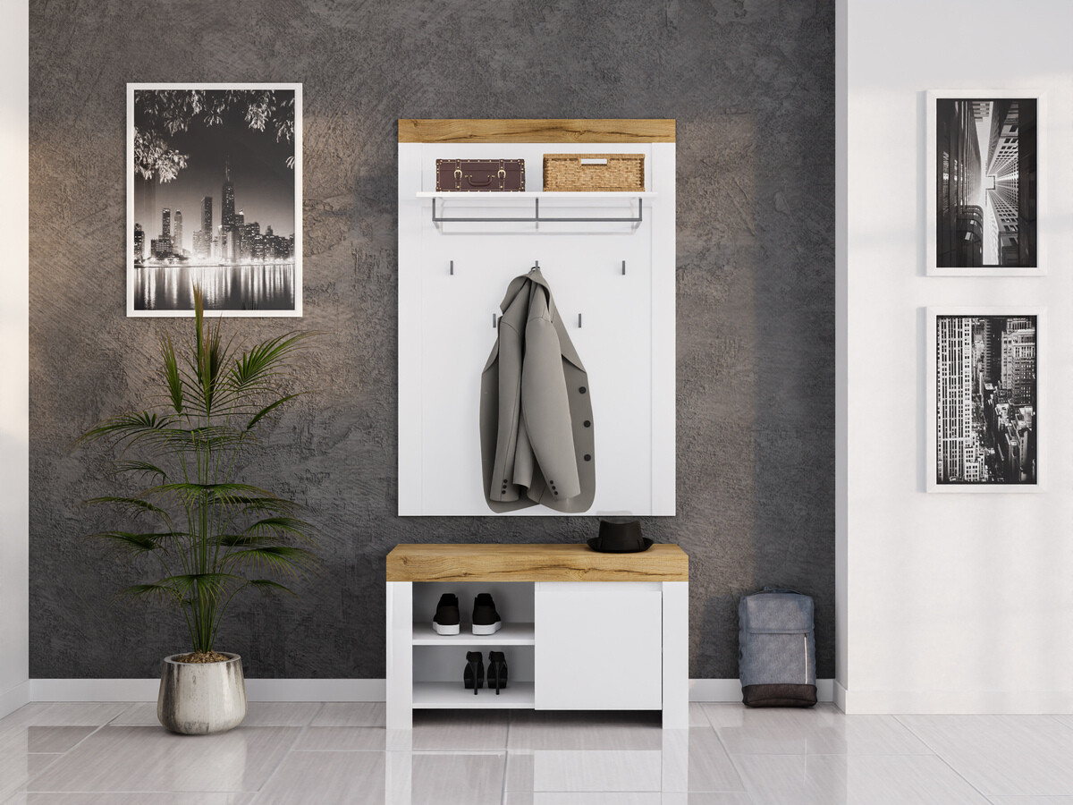 Priekšnama komplekts Sonsoru 140 (Balts + Glancēts balts + Votan ozols)