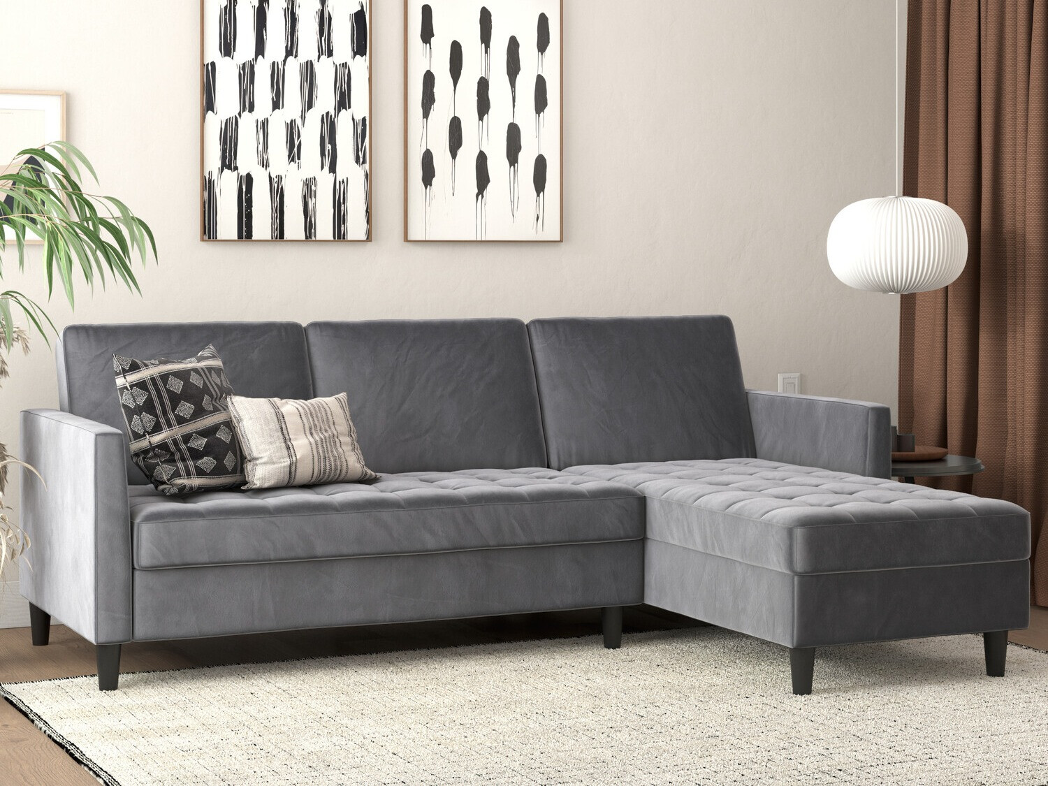 Stūra dīvāns Tulsa 540 (Pelēks)