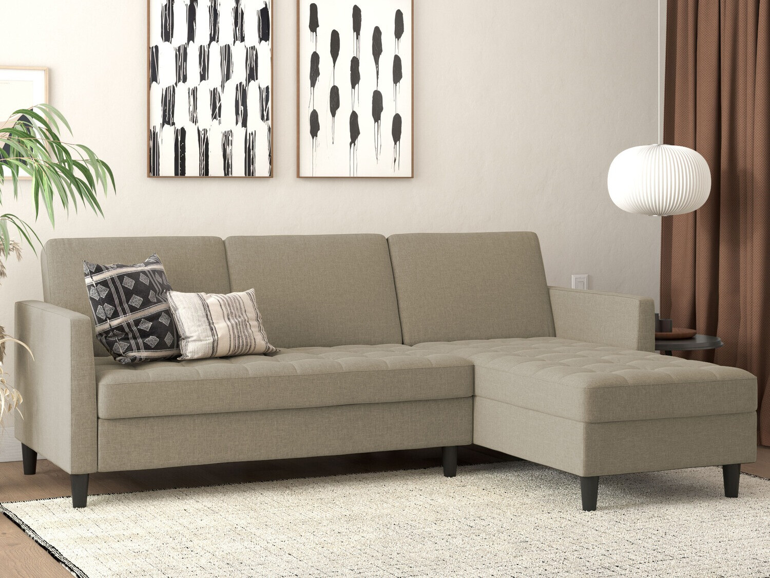 Stūra dīvāns Tulsa 541 (Kapučīno)