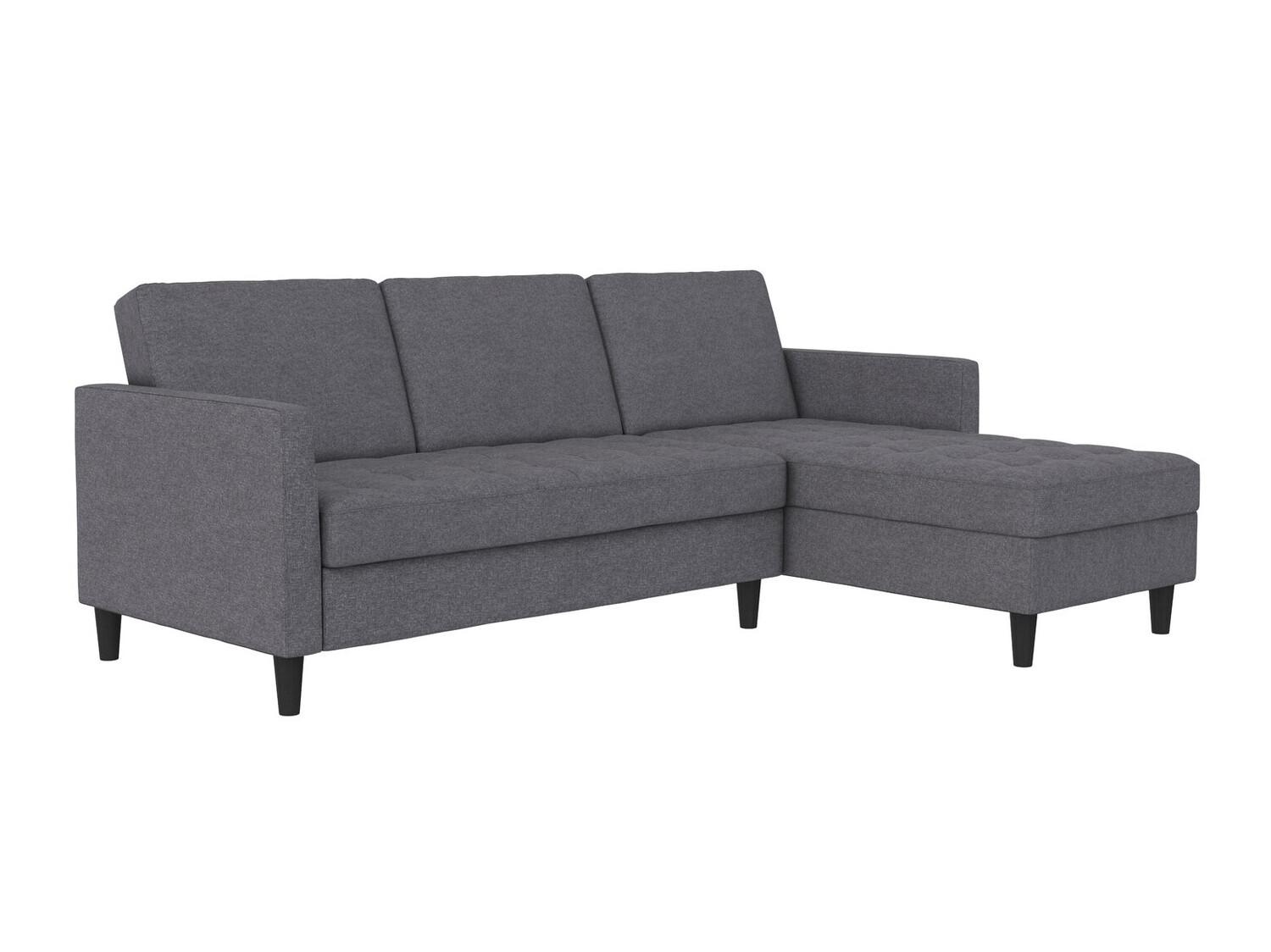 Stūra dīvāns Tulsa 541 (Tumši pelēks)