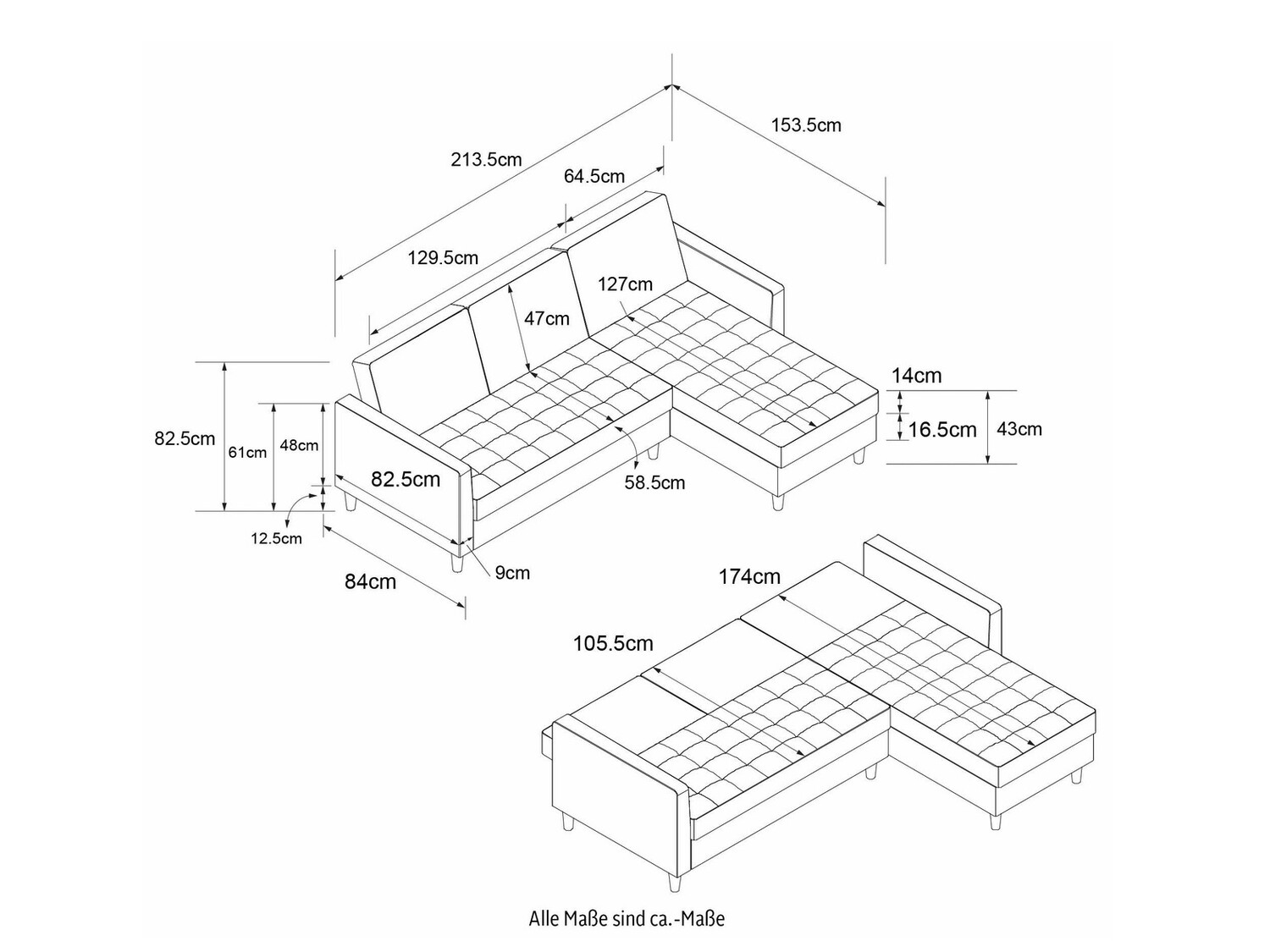 Угловой диван Tulsa 540 (Taupe)