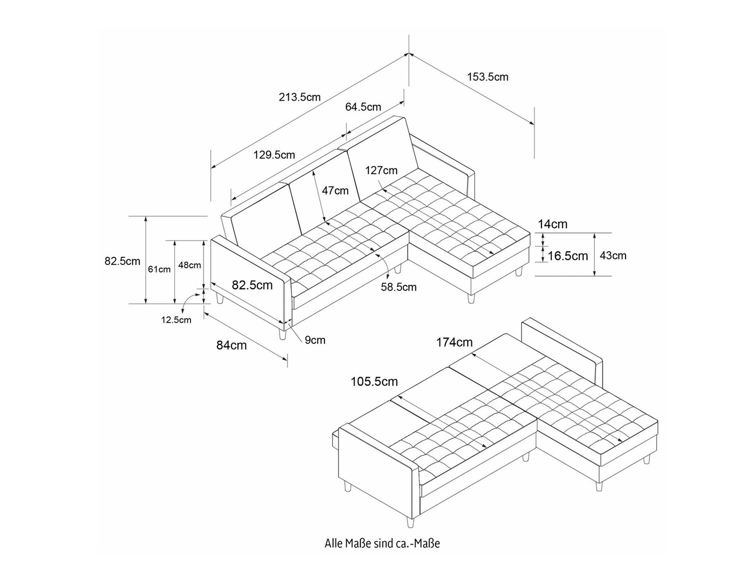 Угловой диван Tulsa 540 (Зелёный)