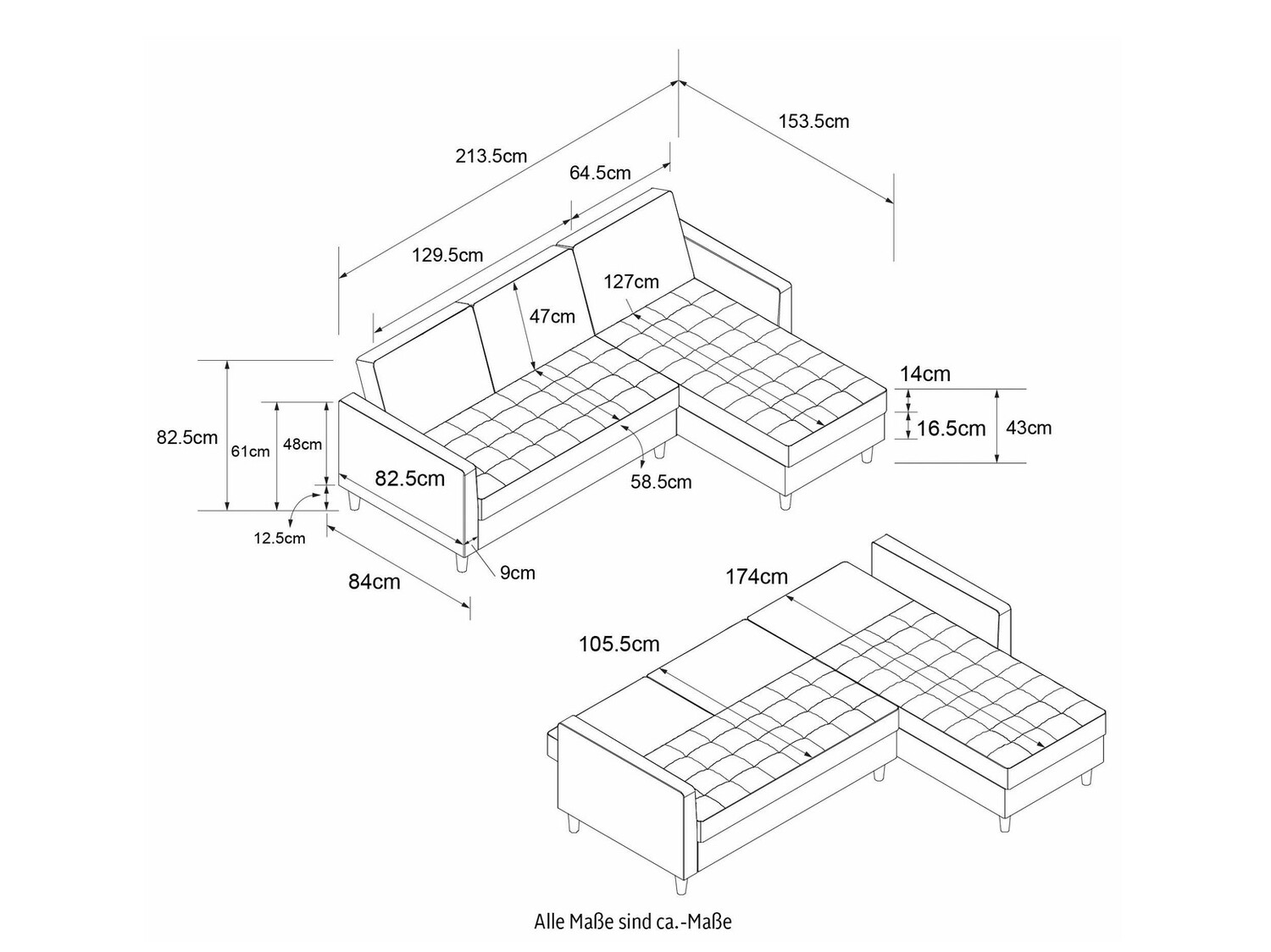 Угловой диван Tulsa 541 (Темно-желтый)