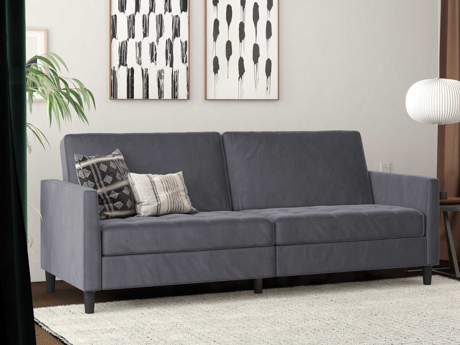 Dīvāns gulta Tulsa 542 (Pelēks)