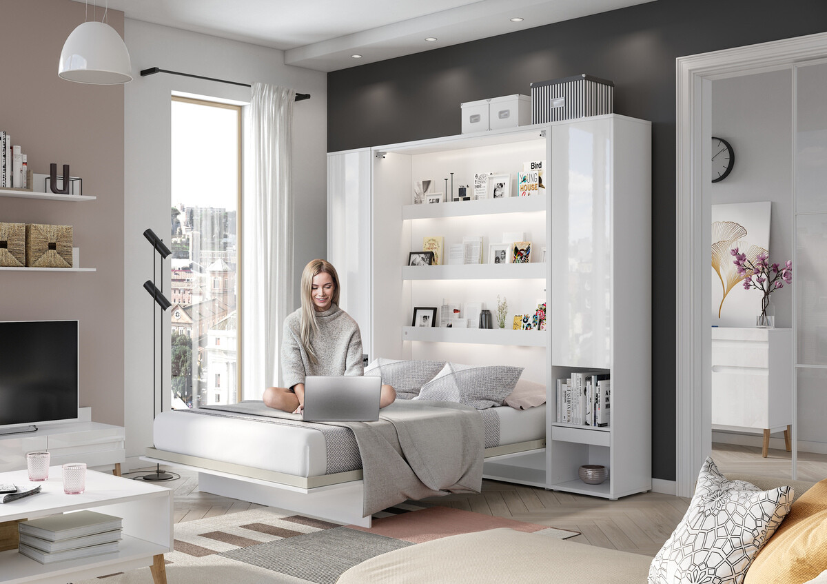 Sienas gulta Concept Lenart (Balts)