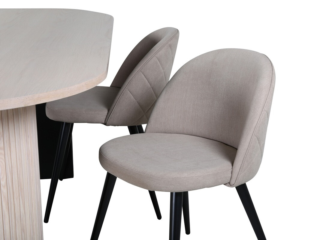 Ēdamistabas komplekts Dallas 2765 (Bēšs + Melns)