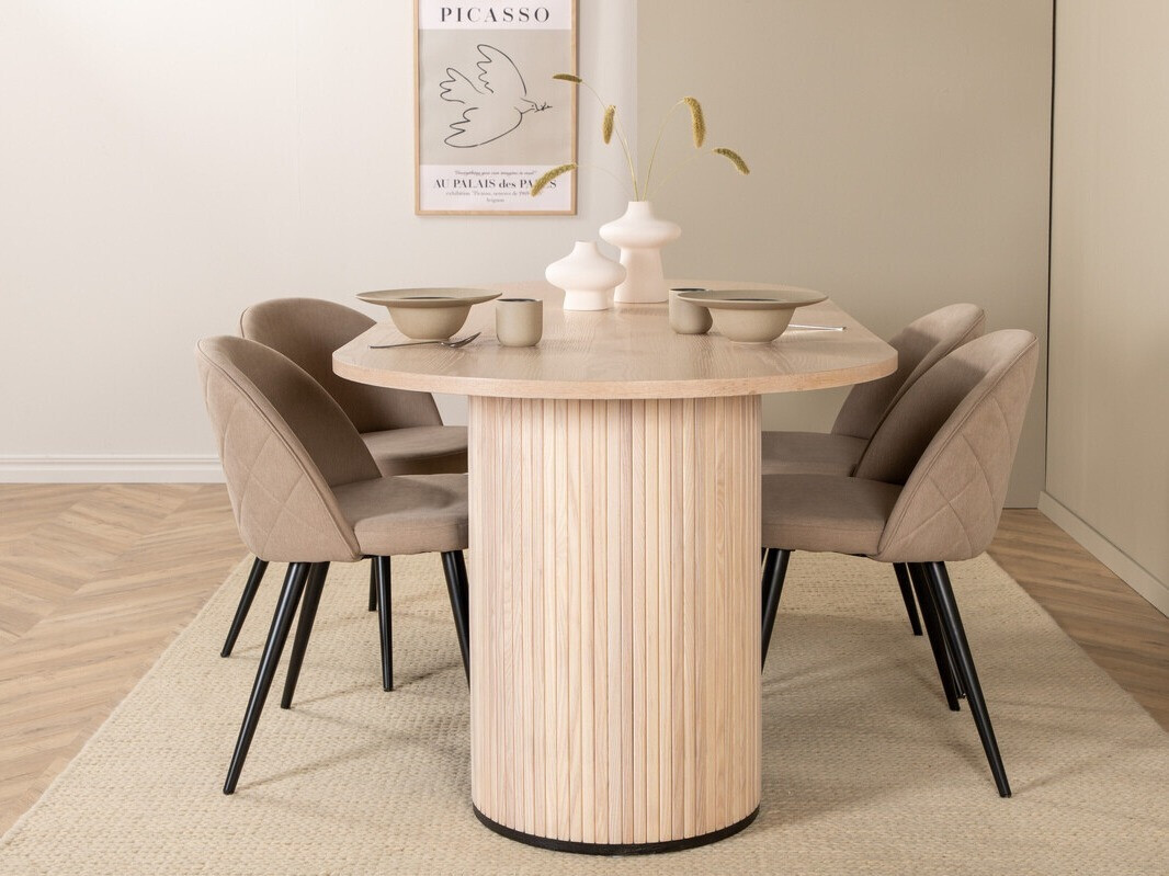 Ēdamistabas komplekts Dallas 2765 (Krēms + Melns)