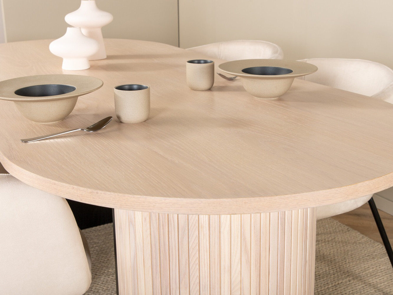 Ēdamistabas komplekts Dallas 2767 (Krēms + Melns)