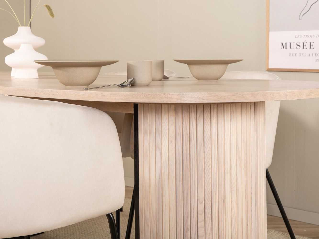 Ēdamistabas komplekts Dallas 2767 (Krēms + Melns)